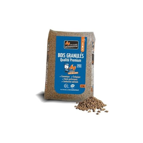 Pellets de madera WOODSTOCK Calidad superior-Palé de 78 sacos de 15 kg