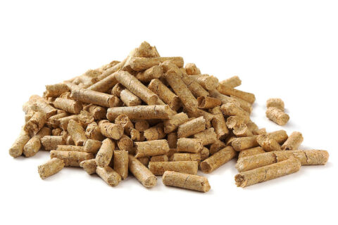Pellets de madera a granel, por tonelada